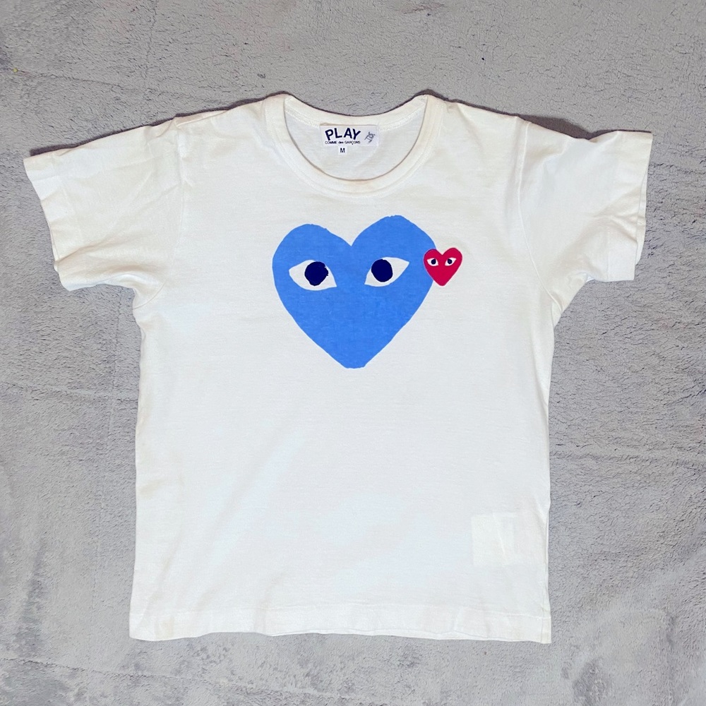 White comme das garcons play tee shirt